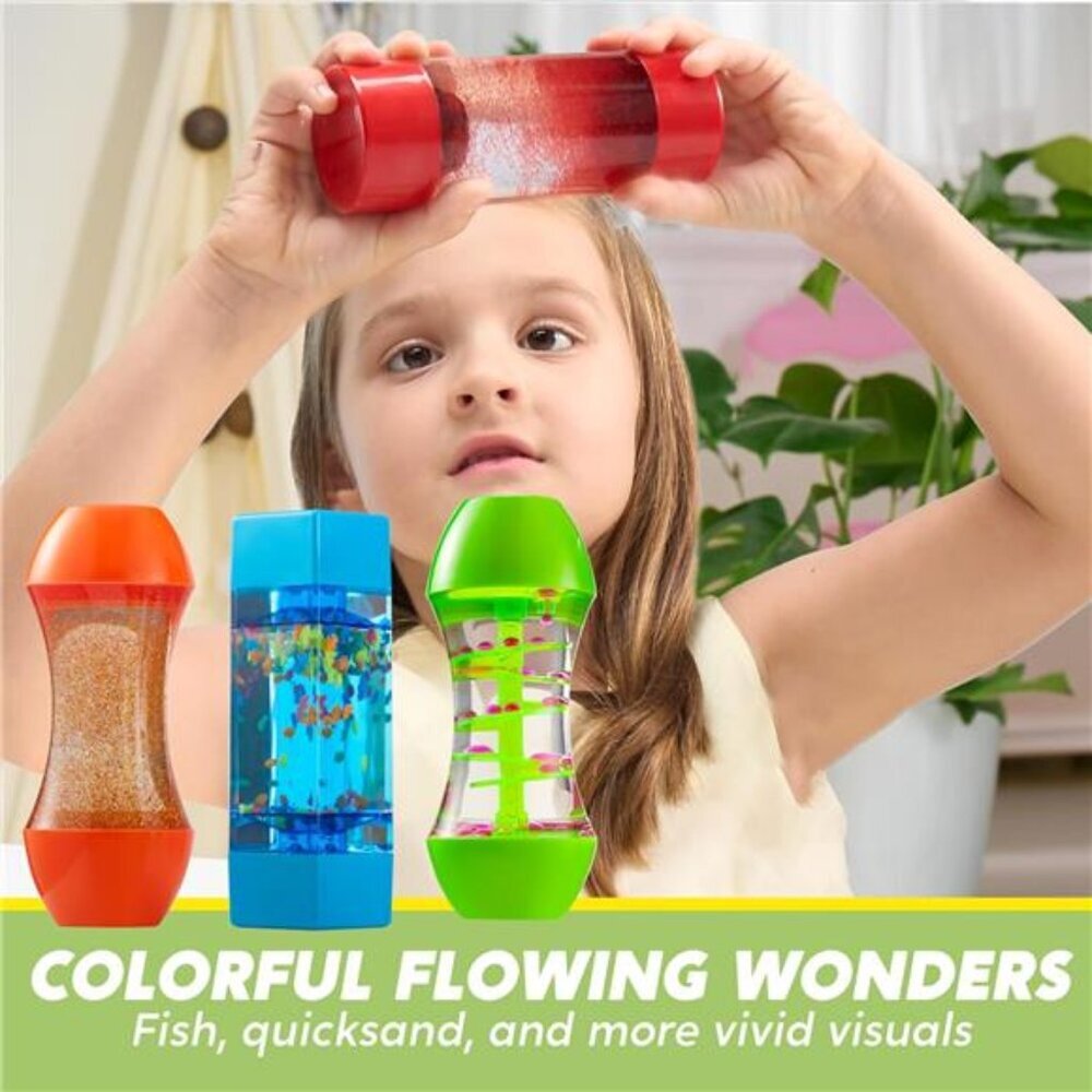4-Pack Fidget Tubes for Kids, Sensory Tubes, Stress Relief Toy, Speech - Picture 4 of 7